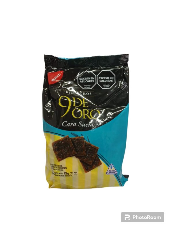 GALLETAS 9 DE ORO CARA SUCIA x200g.